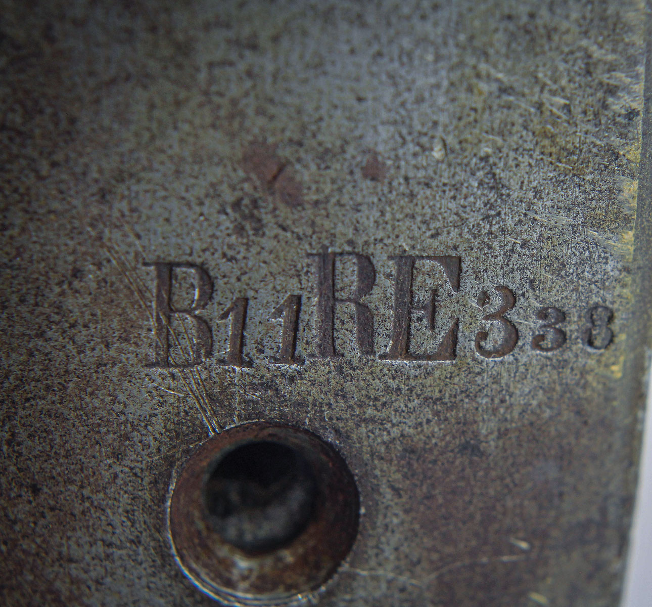 “Bavarian 11th Ersatz [Replacement or Reserve] Infantry Battalion, Company 3, rifle number 38” appears on the butt plate, which is missing a screw.